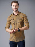 K-LARA Pure Cotton Checkered Full Sleeves Slim Fit Mens Casual Shirt